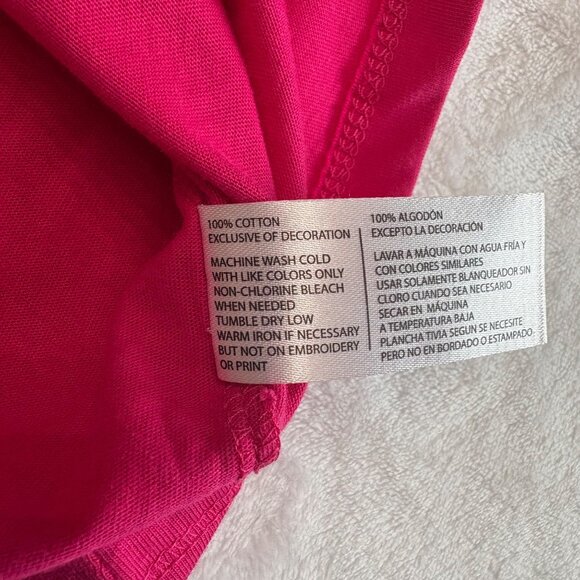 U.S. Polo Assn. Casual Womens Magenta V-Neck T-Shirt Size Small Short Sleeve Top - Picture 6 of 12